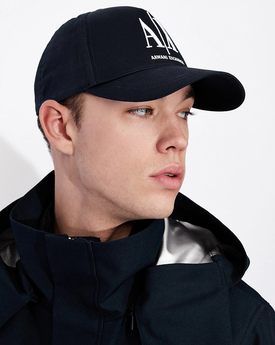 Armani exchange black cap new arrivals