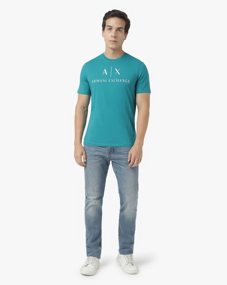 Armani exchange ax logo t best sale shirt