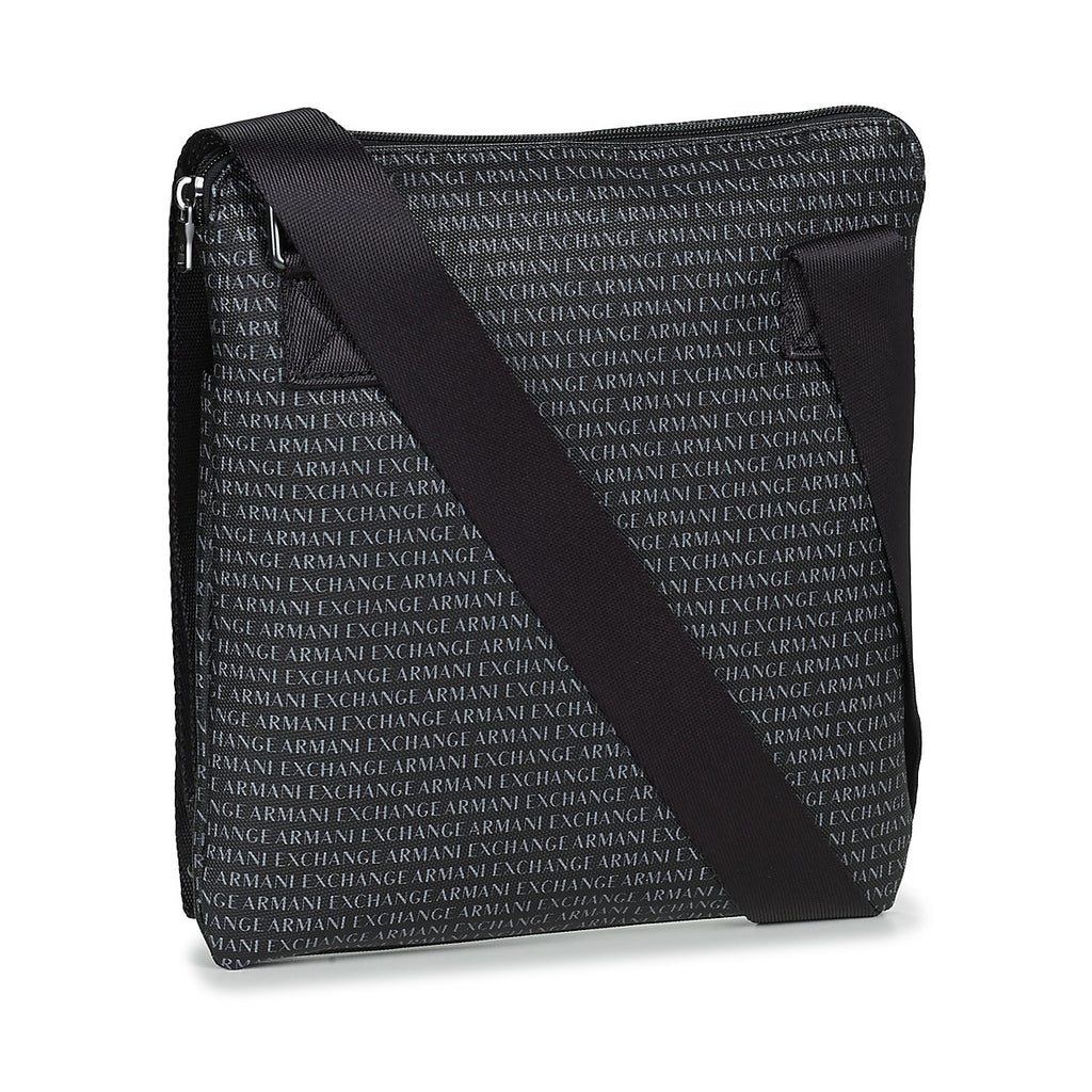 Armani Exchange Icon Logo Fabric Crossbody Bag in Black for Men | Lyst