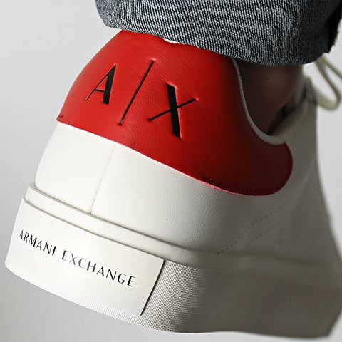 Armani exchange red shop sneakers